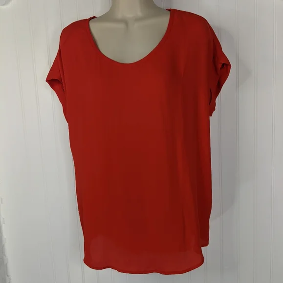 PLEIONE Pleated Back Flowy Shell Sz S - Picture 2 of 10